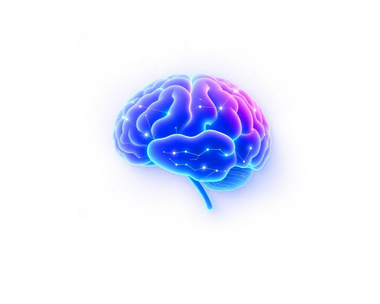 Illustration of a brain surrounded by sound waves, representing brainwave audio training technology